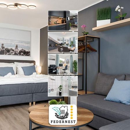 Federnest - Luxus-Studio - Kingsize Boxspringbett - Home-Office Mit Monitor Und Drucker - 11 Min Hbf Ντούισμπουργκ Εξωτερικό φωτογραφία