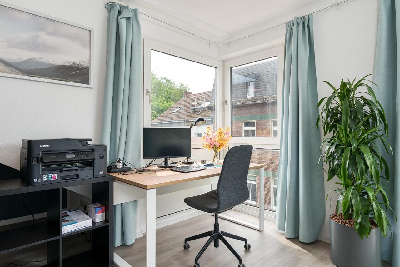 Federnest - Luxus-Studio - Kingsize Boxspringbett - Home-Office Mit Monitor Und Drucker - 11 Min Hbf Ντούισμπουργκ Εξωτερικό φωτογραφία