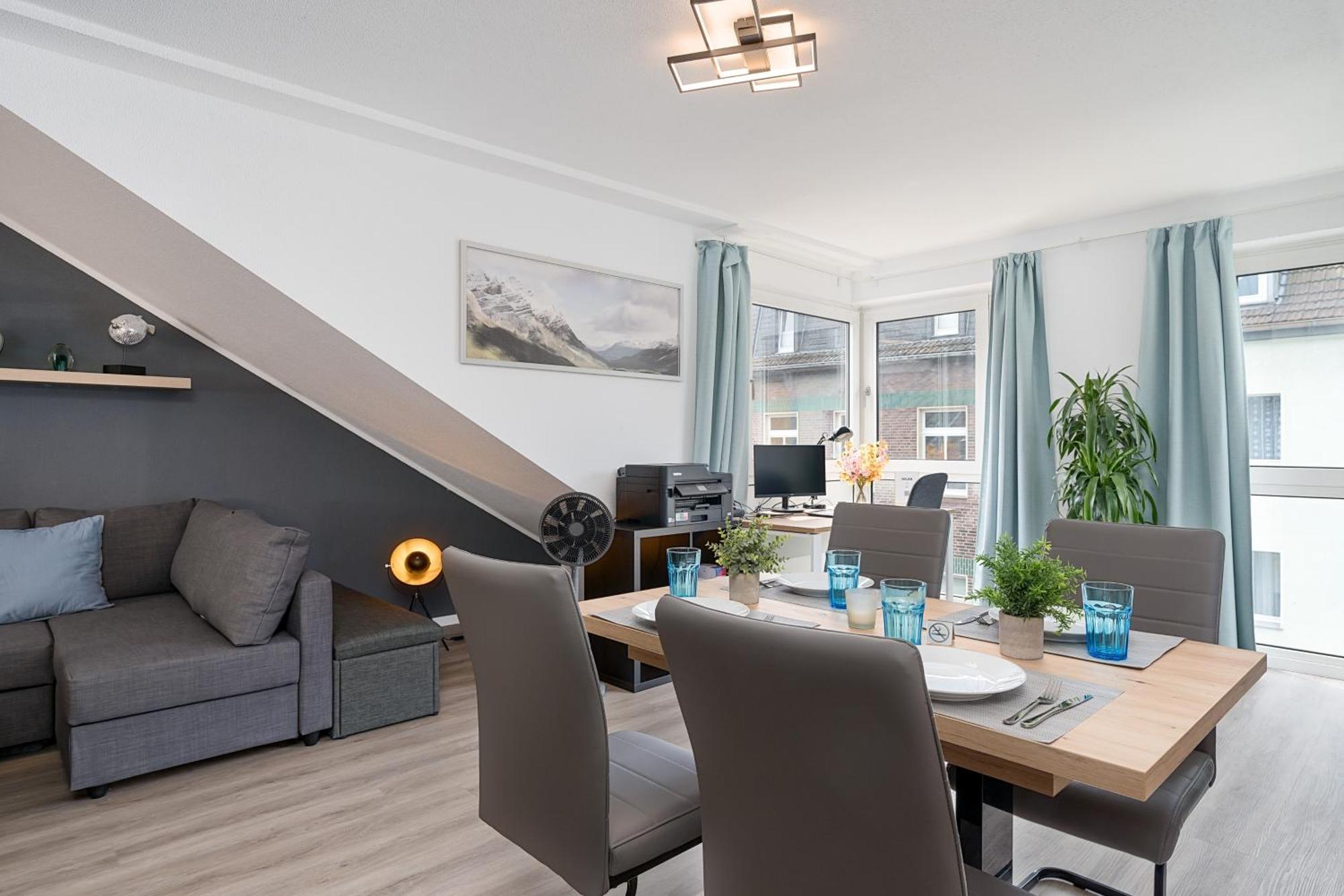 Federnest - Luxus-Studio - Kingsize Boxspringbett - Home-Office Mit Monitor Und Drucker - 11 Min Hbf Ντούισμπουργκ Εξωτερικό φωτογραφία